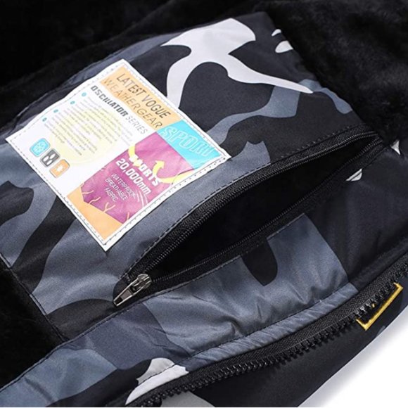 Men's Waterproof Ski Jacket Warm Winter Snow Coat Mountain Windbreaker - Picture 4 of 5